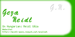 geza meidl business card